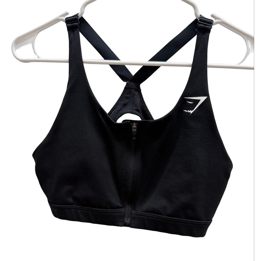 GYMSHARK Women’s Black Speed Sports Bra Sz M NO PADS
